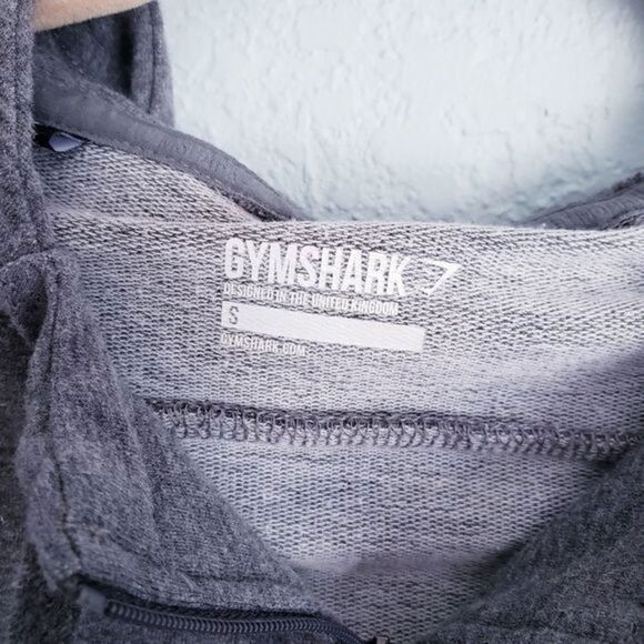 ‎Gymshark Gray Fit Full Zip Athletic Hooded Jacket - Picture 5 of 6